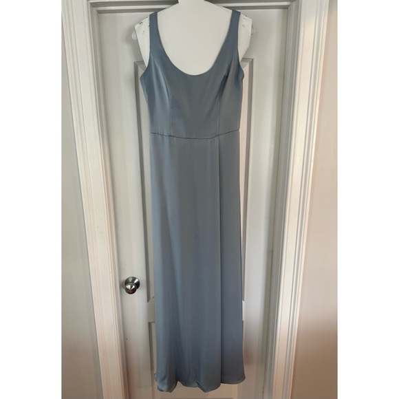 David’s Bridal Dusty Blue Bridesmaid Dress - Picture 2 of 3